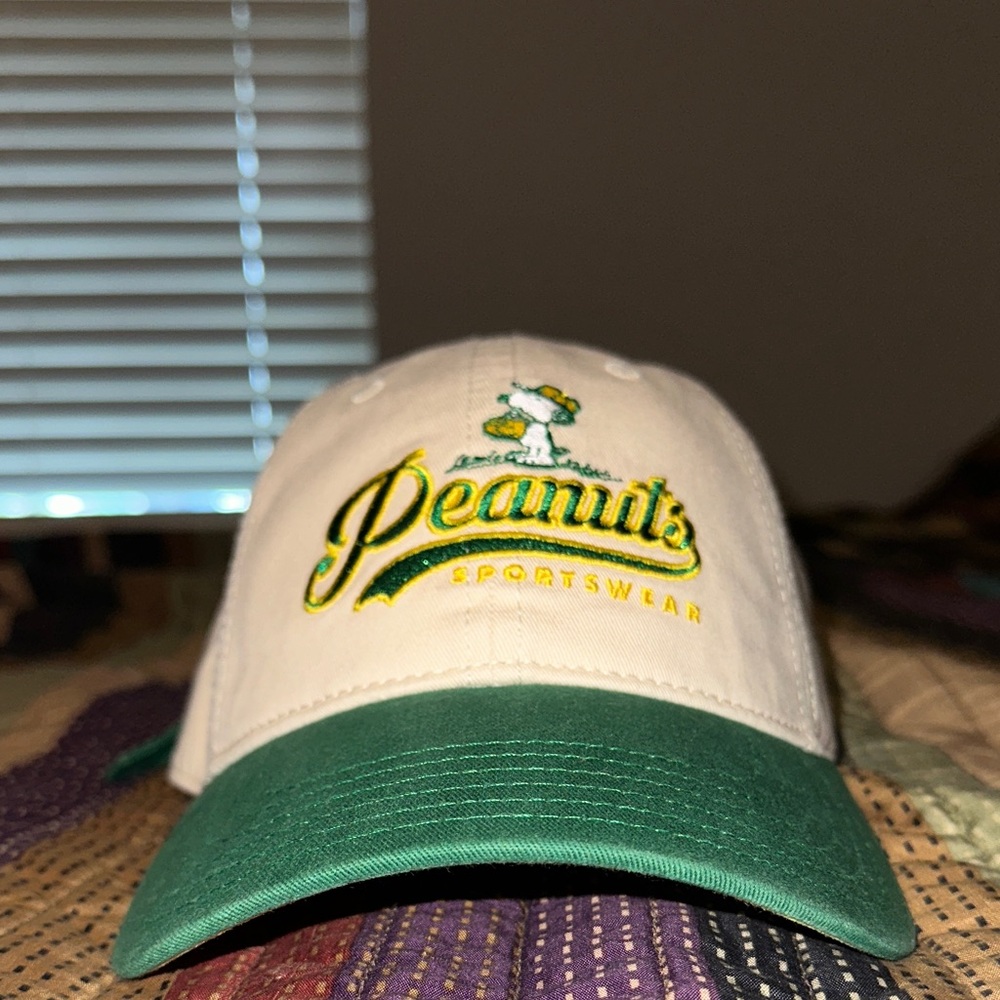 Peanuts Cream and Green Baseball Cap